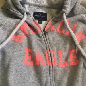 American Eagle zip up hoodie, with front pockets